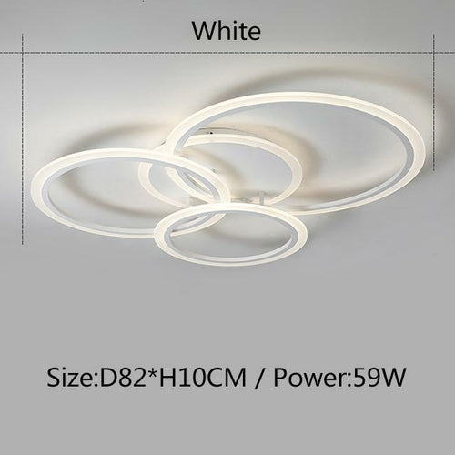 Modern LED Chandelier — White & Brown
