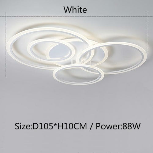 Modern LED Chandelier — White & Brown