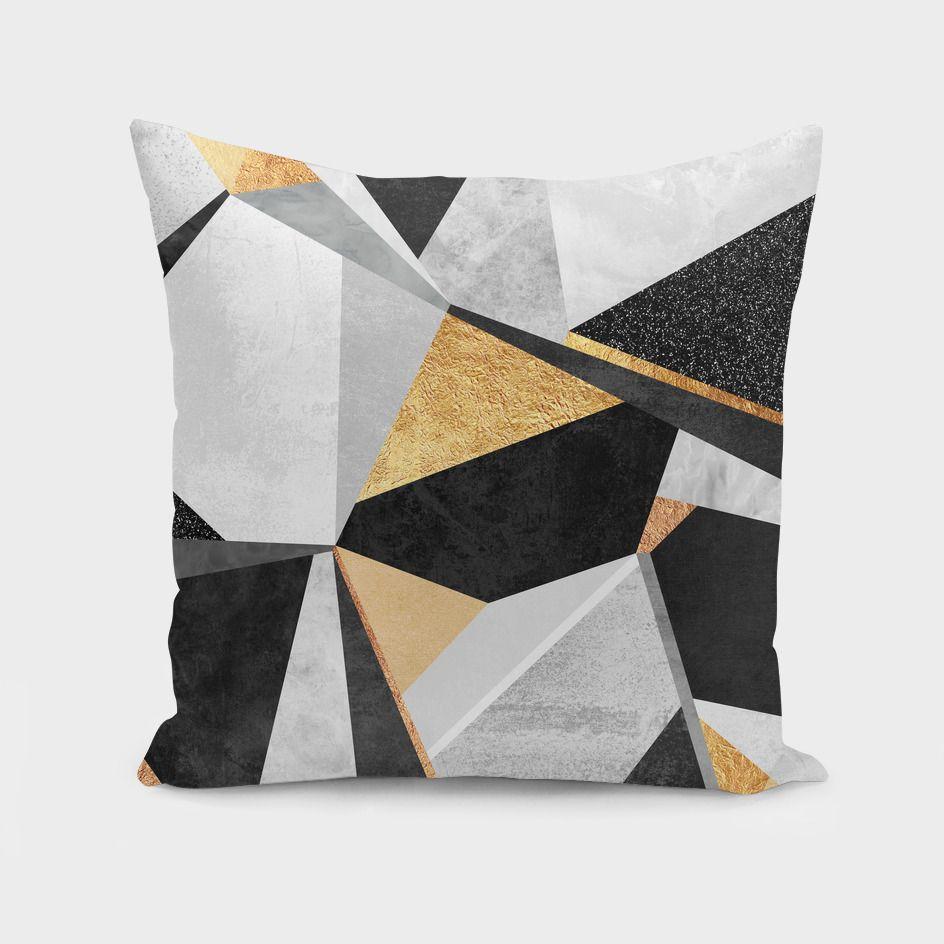 Geometry Gold Cushion Cover